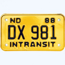 1988 United States North Dakota INTRANSIT Special License Plate DX 981 - $18.91 CAD