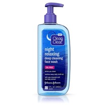 Clean &amp; Clear Night Relaxing Oil-Free Deep Cleaning Face Wash with Deep Sea Mine - £15.17 GBP