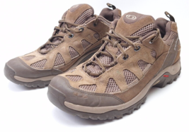 Salomon Hiking Shoes Contragrip Low Top Brown Tan Trail Men&#39;s Size 10.5 - £40.75 GBP