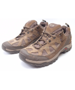 Salomon Hiking Shoes Contragrip Low Top Brown Tan Trail Men&#39;s Size 10.5 - £40.12 GBP