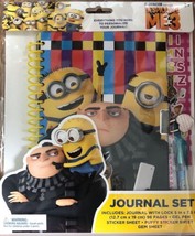Despicable Me Journal Set with Lock Gel Pen and Stickers Minions  - £18.42 GBP