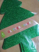 Glitter Shapes Cardboard Craft Chipboard Xmas Trees 6.5&quot;w x 9&quot;h each (Qt... - £11.77 GBP