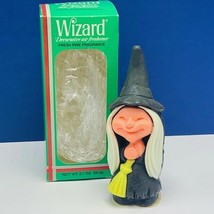 Halloween glow in dark air freshener Wizard vtg box Salem wicked witch broom hat - £39.52 GBP