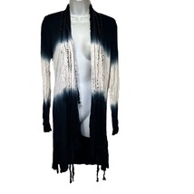 bke boutique tie dye fringe Long duster cardigan Women’s Size XS - £11.84 GBP