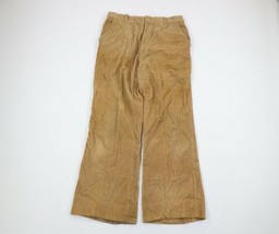 Vintage 70s Rockabilly Mens 32x30 Distressed Flared Bell Bottom Corduroy Pants - £96.67 GBP