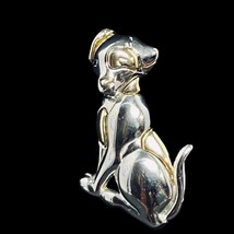 Vintage Liz Claiborne Gold/Silver Tone Puppy Dog Brooch (5158) - £27.83 GBP