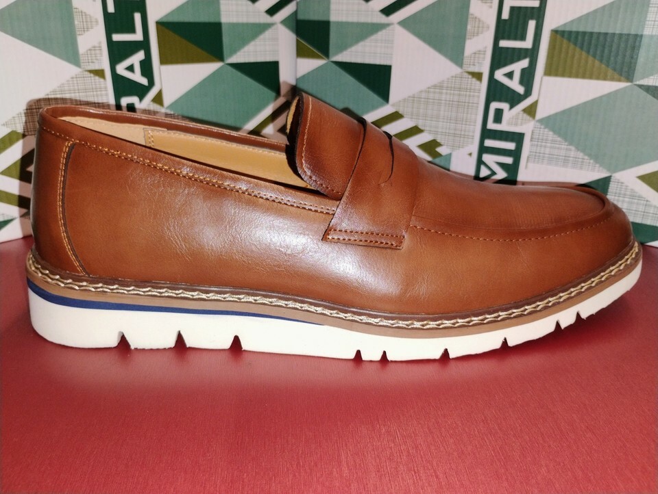 New Miralto Boulevard Cognac Men's # 9.5 Fashion Shoes Studio Collection Stitch Item image 6