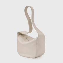 Real Leather Dumpling Small Bag White Cowhide Underarm Bag Wild Fashion Women Sh - £98.21 GBP