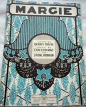 Margie Lyric Benny Davis Music Con Conrad &amp; J Russel Robinson Sheet Musi... - $5.99