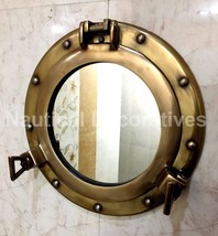 11&quot; Porthole Mirror Antique Finish Cabin Porthole~ Ship Porthole ~Nautic... - £39.43 GBP