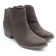 Volatile Valence Womens Size 7.5 Brown Faux Suede Ankle Booties - £19.77 GBP