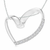 ANGARA Natural Diamond Pendant Necklace in 14K Gold (Grade-HSI2, 0.17 Ctw) - £780.10 GBP