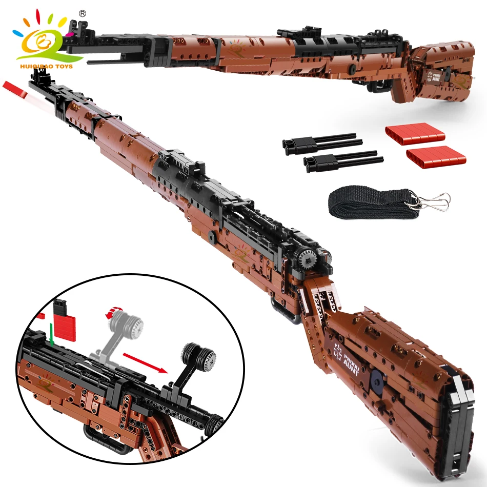 1025 pcs pubgs 98k sniper rifle tech model building blocks set assembly bricks city diy thumb200