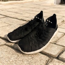 Nike Mens 10 Roshe Run Running Shoes Black  555602-002 Low Top Woven Lac... - $35.37