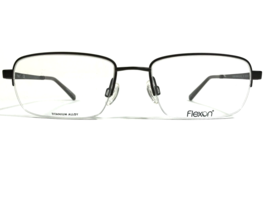 Flexon Eyeglasses Frames GRANVILLE 600 210 Black Rectangular Half Rim 57... - £48.20 GBP