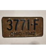 1942 Vintage Original OHIO License Plate Tag  #3771-F - Man Cave - Decor... - $46.80 CAD