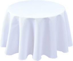 Textured Fabric Round Tablecloths 60 Inches for Tables Diameters from 20&quot; to 40&quot; - £17.59 GBP