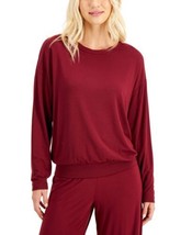 Alfani Womens Super Soft Modal Basic Long Sleeve Top Size L Color Garnet... - $34.64