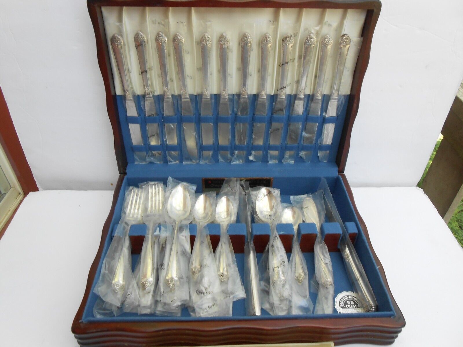 58 pc Starlight Rogers & Bro Silverplate flatware Set W Box Certificate - $272.25