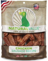 Loving Pets Natural Value Chicken Sausages: All-Natural, USA-Made Dog Treats - £22.51 GBP+