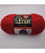 Red Heart With Love Metallic Yarn - Red Color 4.5oz New Single Unit  - $8.00