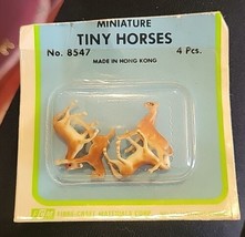 Vintage Fibre Craft Miniature Horses New Old Stock Tiny - £5.43 GBP