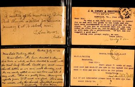 Unique Set Of 7 One Cent POSTCARDS-ALL Sent To &quot;Failing Family&quot; (1907-1924) BK61 - £4.74 GBP