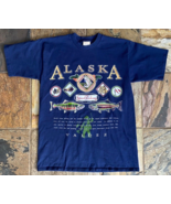 Vtg ALASKA T Shirt-Sport Fishing-Valdez-Blue-Single Stitch-Embroidered &amp;... - $615.68 MXN