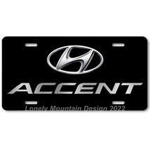 Hyundai Accent Inspired Art on Black FLAT Aluminum Novelty Car License Tag Plate - £14.14 GBP