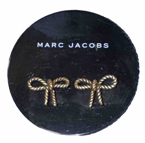 Marc Jacobs Ribbon Earrings Antique Gold Rope Bow Pierced Post - $22.74