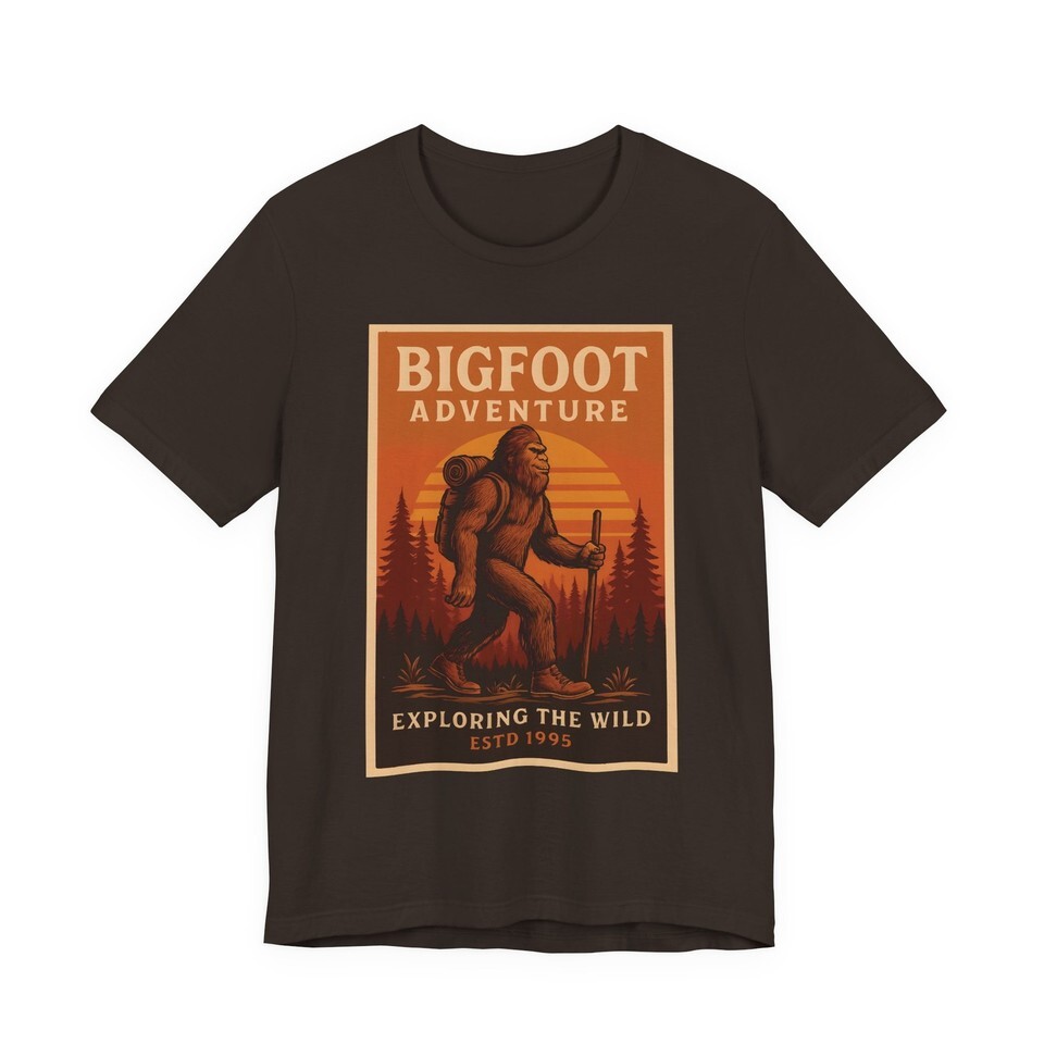 Bigfoot Adventure Tee, Explore the Wild Shirt, Outdoor Apparel, Nature Lover Item image 11