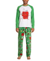 Briefly Stated Matching Men&#39;s Peanuts Raglan-Sleeve Top and Pajama Pants Set ... - $13.00