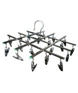 EXPANDABLE DISPLAY HANGING RACK 20 METAL CLIPS flags caps hats ceiling h... - $26.02 CAD