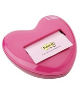 Post-it Pop-up Notes Dispenser HEART Shape with Notes Pink Sheets NEW - $34.65