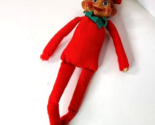 Pixie Elf Knee Hugger Red felt 1950s Japan MCM Christmas - $12.82
