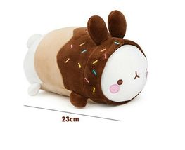 Molang Donut Rabbit Fluffy Stuffed Animal Plush Toy Soft Mochi Cushion 9" image 4