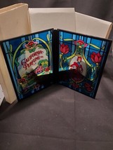 Avon Representative 1976 Holiday Gift Stained Glass California Perfume Co Frame - £7.59 GBP