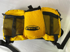 Stansport Deluxe Bottle Carrier Fanny Pack Adjustable Yellow Hiking Cycling - £15.64 GBP