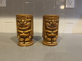 Vintage Tiki Leilani Hawaiian Luau 5&quot; Mug RARE McCoy Pottery USA NEW Set Of 2 - £23.12 GBP