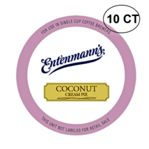 Entenmann&#39;s Coffee K Cups 10 Ct Coconut Cream Pie Single Serve - £9.58 GBP