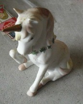 Unique Vintage Lefton China Unicorn Figurine 4 1/2&quot; Tall  LOOK - $17.82