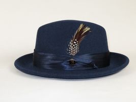 Men Bruno Capelo Hat Australian Wool Crushable Fedora Untouchable UN129 Denim image 4