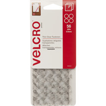 VELCROR Brand Thin Fasteners Dots .375 Inch 56 Per Pkg Clear - $14.73