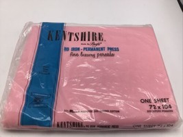 Pacific Kentshire  Sheet Twin Flat Pink Percale NOS Vintage NEW in Pkg 72x104 - £23.49 GBP