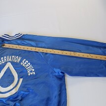 Vintage Hartwell Soil Conservation Service Men's Blue Baseball Jacket Chest 51" image 9