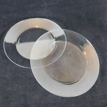 Set of 2 Arcoroc France Classique Clear Glass Luncheon Plates 9&quot; Diameter Coupe - £15.21 GBP