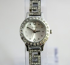 NEW GUESS W0411L1 Mini Dial Silver Tone Chain Stainless Steel Women Watch - £75.16 GBP