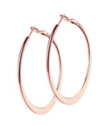 Hoop Earrings, Fashion Jewelry White Gold Rose Gold Plated - £37.62 GBP