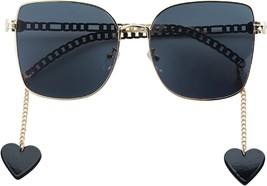 Polarized Trendy Sunglasses for Women - UV Protection Square Cat Eye (Black) - £15.45 GBP