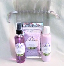 Lavender Spa Gift Set, Body Spray, Lotion, Bath Salts, Choose Your Own Scent - £10.62 GBP